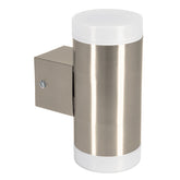 Aplique decortivo led 10w 127v luz clid tipo ntorch doble ilumincion de cero inoxidble volteck